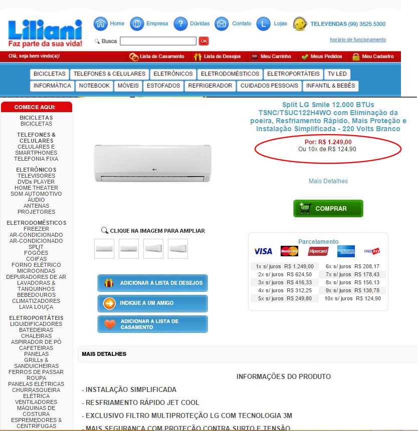Foto Reprodução Site Liliani